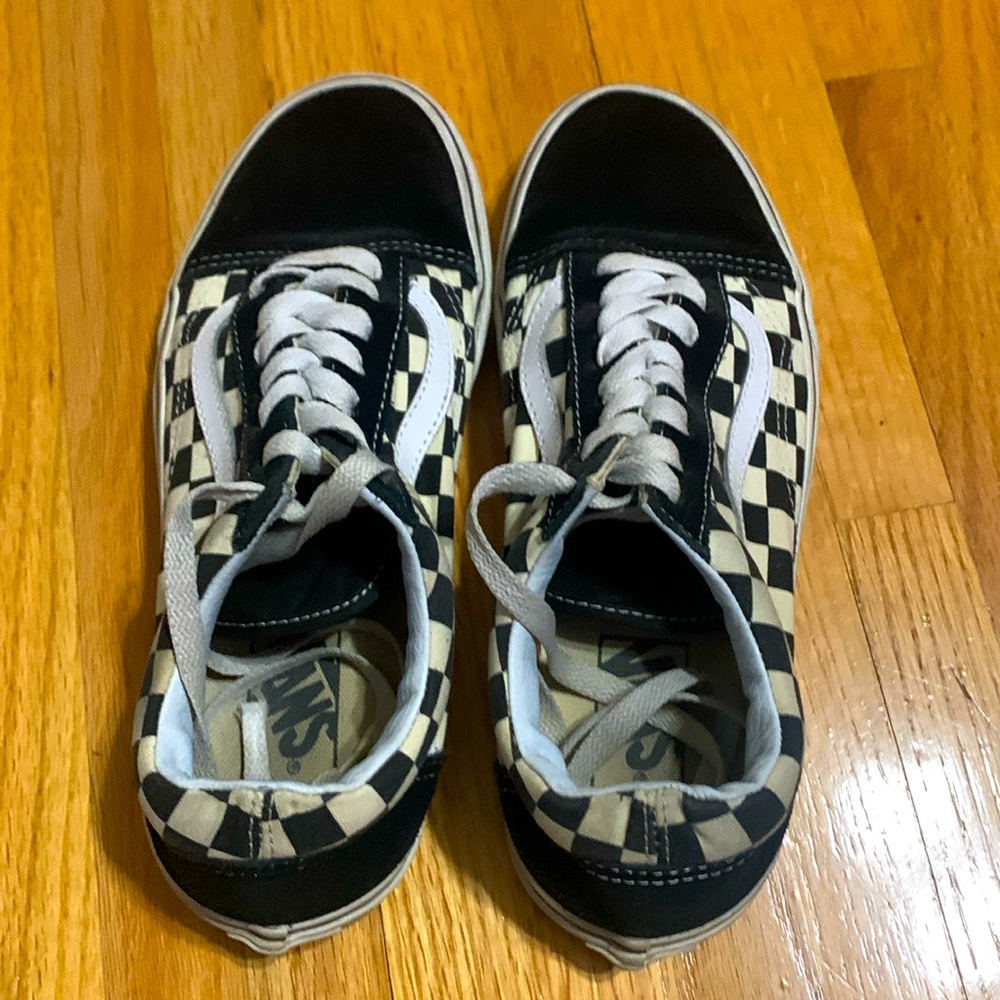 Checkered vans of the wall